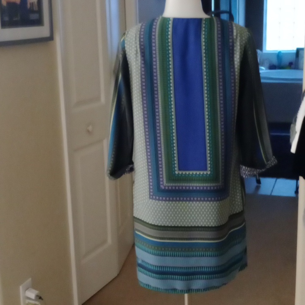 Zara Basic Geometric Print Tunic Style Dress Size… - image 4